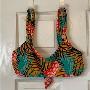 NWT AERIE pineapple bikini top!